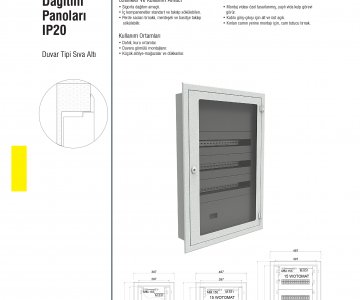 W.Otomat Cam Kapaklı Dağıtım Panoları IP20